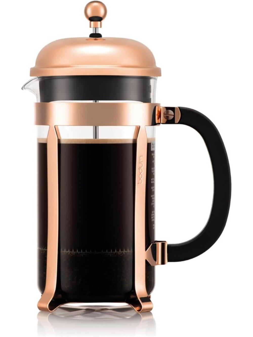 34oz French Press Coffee Maker - High-Heat Borosilicate Glass, Stainless Steel